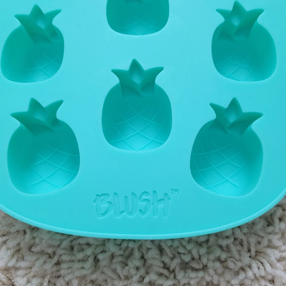 Blush Silicone Pineapple Ice Cube Tray Mold Tropical Tiki Summer Party